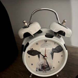 Alarm clock, cow design.